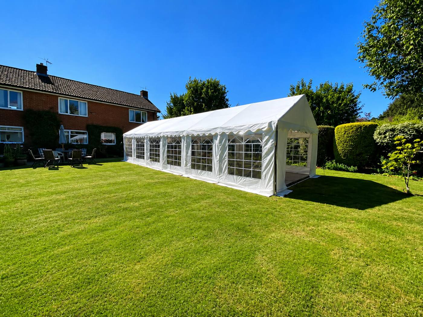 Luxury marquee set up for an event by 5 Star Marquees in the West Midlands
